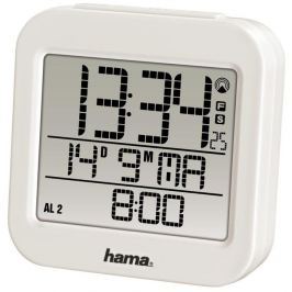 Hama RC 130 digitální budík, řízený rádiovým signálem, bílý