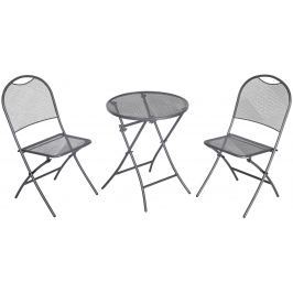 MWH Café Latte balkonový set 2x židle (55 x 46 x 89 cm) + 1x kulatý stůl (pr. 60 cm)