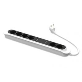 PremiumCord Ednet Přepěťová ochrana, 6 zásuvek, 2 USB porty