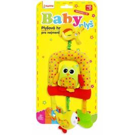 Klip plyšový baby sova s kousátky, velký