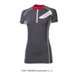 Progress Dámský cyklistický dres PERSEA, L, Šedá/bílá