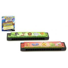 Teddies Harmonika kov s pouzdrem plast 13cm asst 3 barvy na kartě
