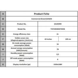 GoGEN Televize TVF 43N384 STWEB LED