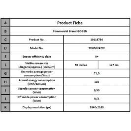 GoGEN Televize TVU 50V47 FE, LED