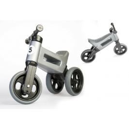 Teddies Odrážedlo FUNNY WHEELS NEW SPORT 2v1 šedé výška sedadla nastavitelná 28/31cm no
