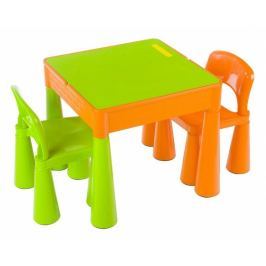 TEGA BABY TEGA Sada nábytku pro děti - stoleček a 2 židličky - oranž/zelená