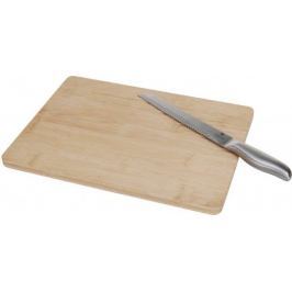 EXCELLENT Prkénko krájecí bambus 36 x 26 cm + nůž sada 2 ks
