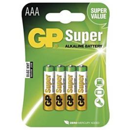 GP Batteries Baterie alkalická, AAA, 1.5V, GP, blistr, 4 pack, SUPER, cena za 1 ks baterie
