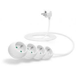 Connect IT prodlužovací kabel 230 V, 4 zásuvky, 3 m, bez vypínače (bílý)