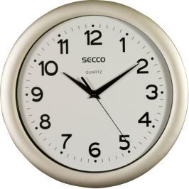 SECCO Nástěnné hodiny Sweep Second, rám - imitace dřeva, 30 cm,