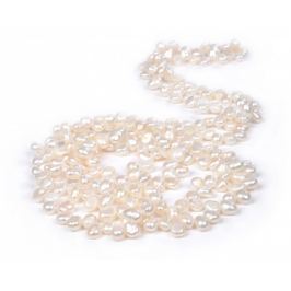 JwL Luxury Pearls Dlouhý perlový náhrdelník z pravých bílých perel JL0008