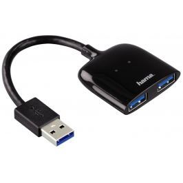 Hama USB 3.0 Hub 1:2, extra kompaktní, černý