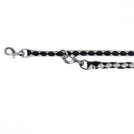 Vodítko KULATÉ CAVO prodl. 1,8cm/2m stříbrné L- XL - ČERNO/stříbrné L- XL