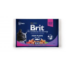 BRIT cat kapsa 4x100g - Rybí menu
