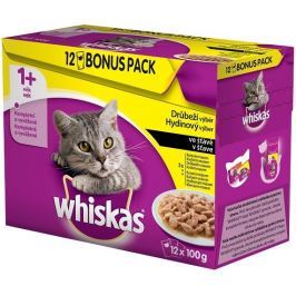WHISKAS kapsa DRŮBEŽÍ výběr - 12x100g - ve šťávě