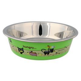 Miska nerezová s plastovým barevným obalem - 0,225l/12cm