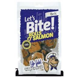 BRIT let's dog ROLLS O'SALMON - 80g
