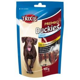 Trixie dog pochoutka DUCKIES light 100g kosti potažené masem