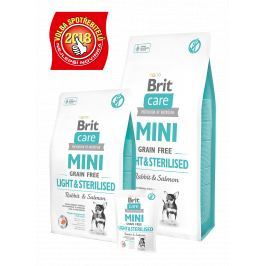 BRIT CARE dog MINI GF LIGHT/sterilised - 400g