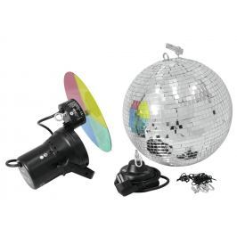 Eurolite Zrcadlová koule 30cm s motorkem a reflektorem